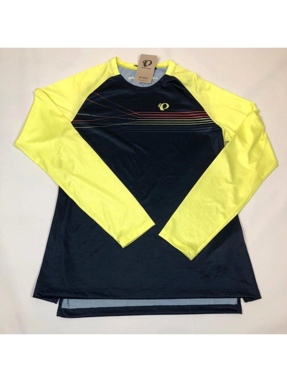 Pearl Izumi Women’s Summit Long Sleeve Cycling Jersey Navy Blue Lime Large New